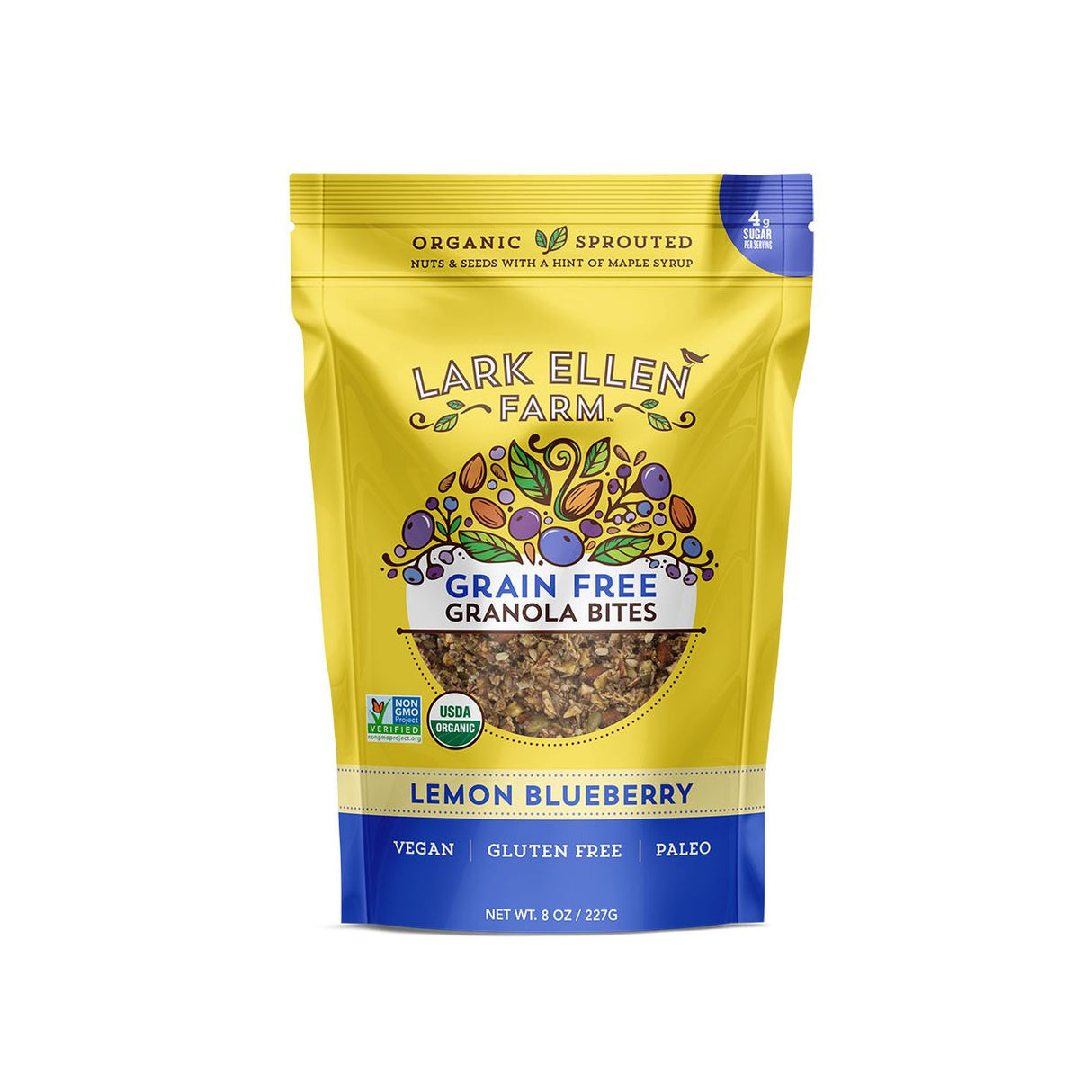 Lark Ellen Farm Granola Bites, Lemon Blueberry, Grain Free, Organic-8oz