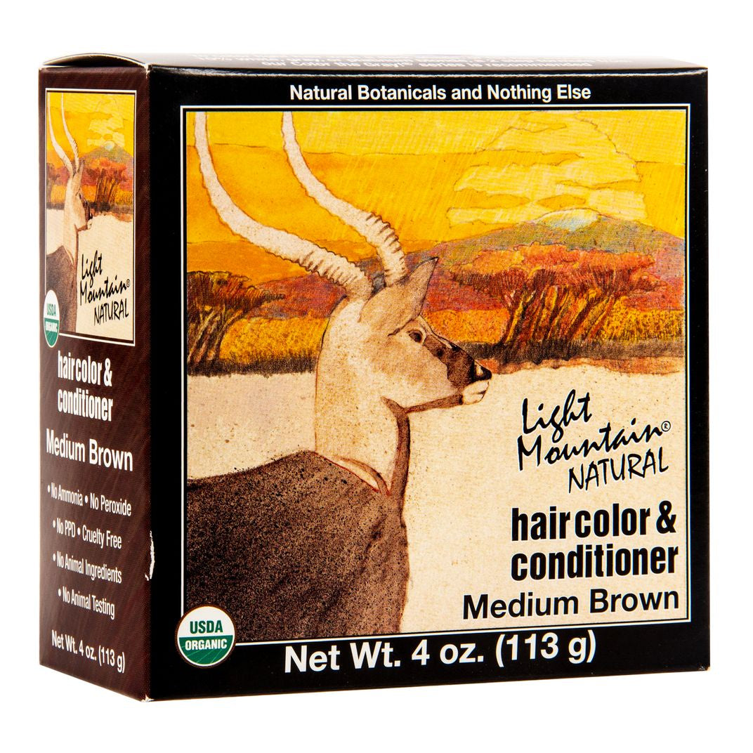 Light Mountain Hair Color #3 Medium Brown, Organic