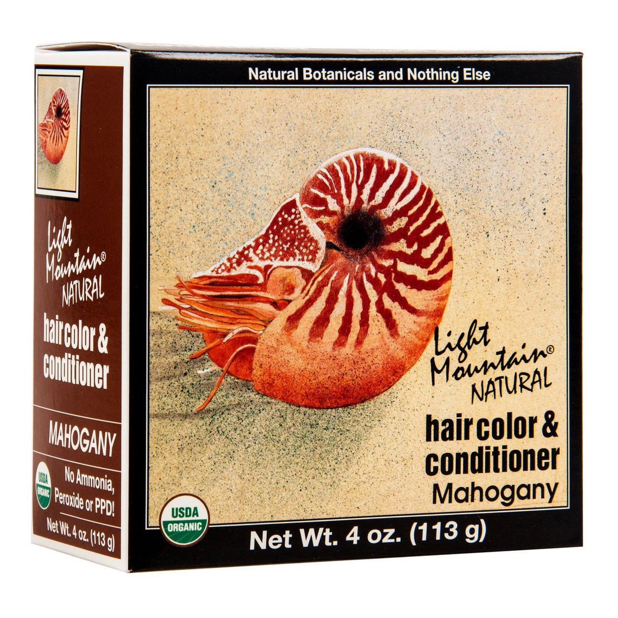 Light Mountain Hair Color #4 Mahogany, Organic
