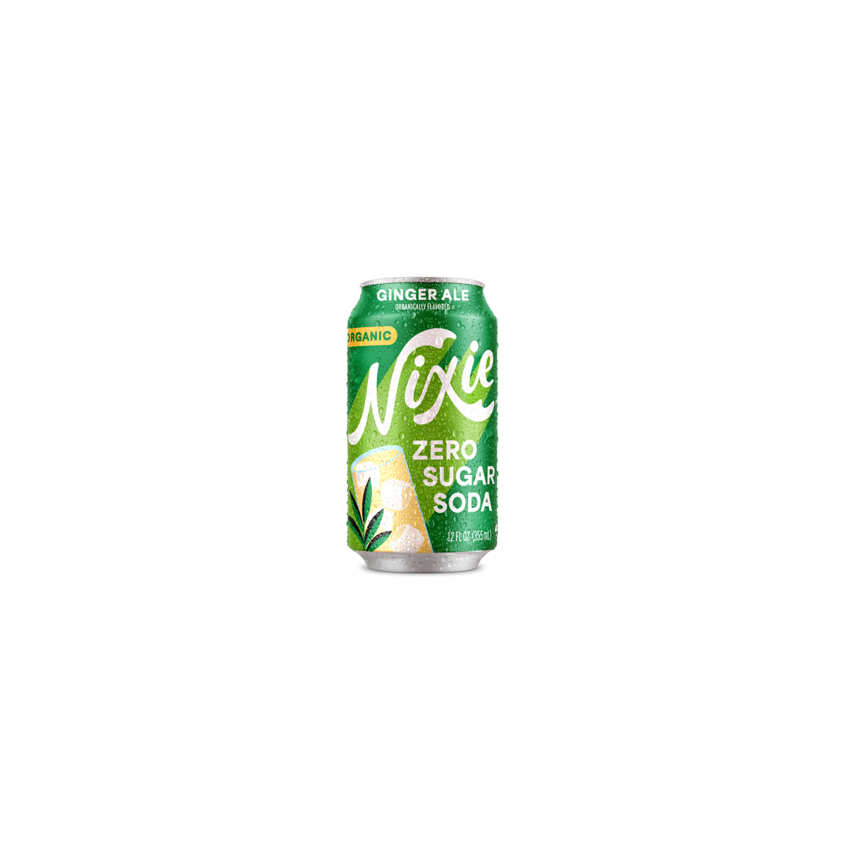 Nixie Zero Sugar Soda, Ginger Ale, Organic-12floz