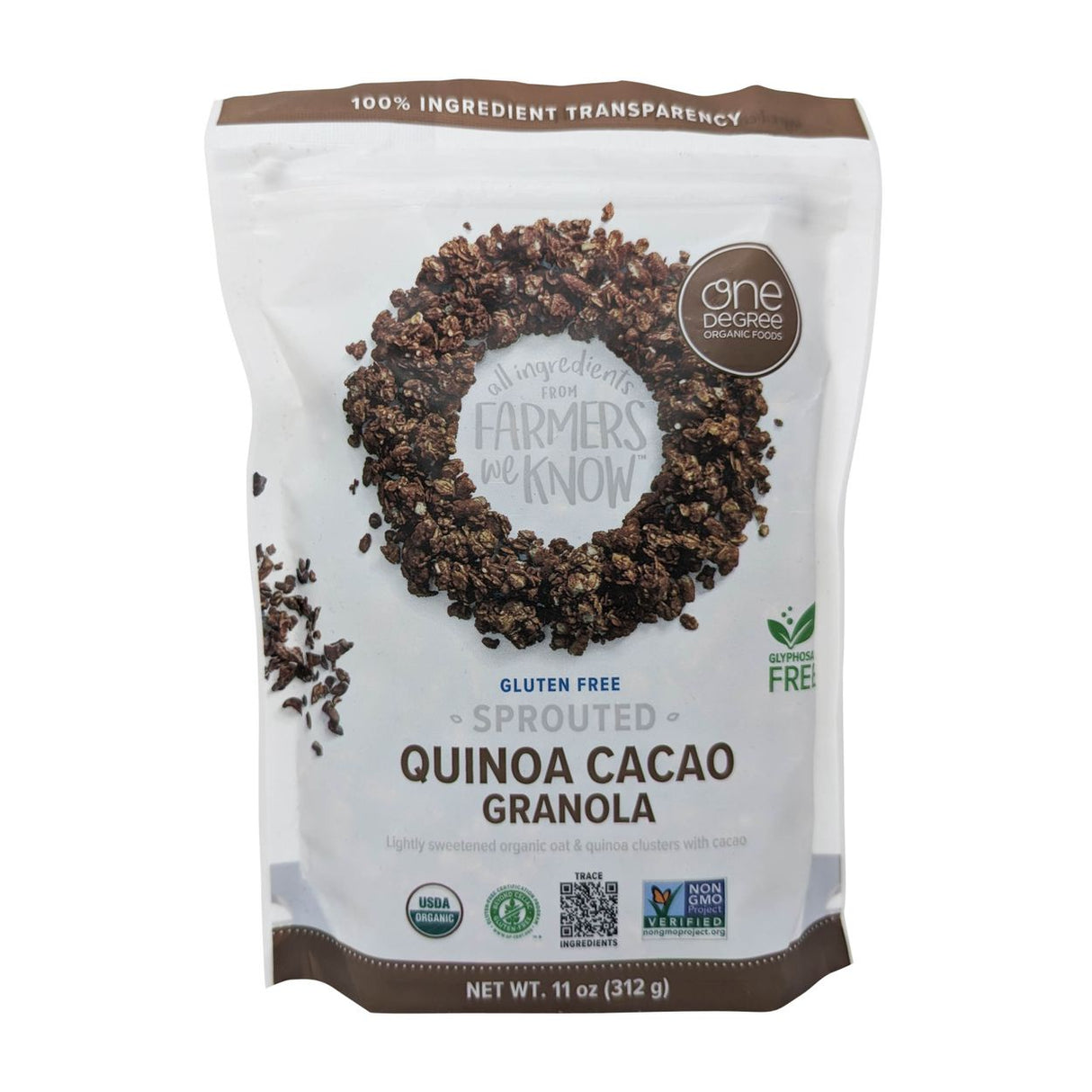 One Degree Granola Sprouted, Quinoa Cacao, Organic-11oz