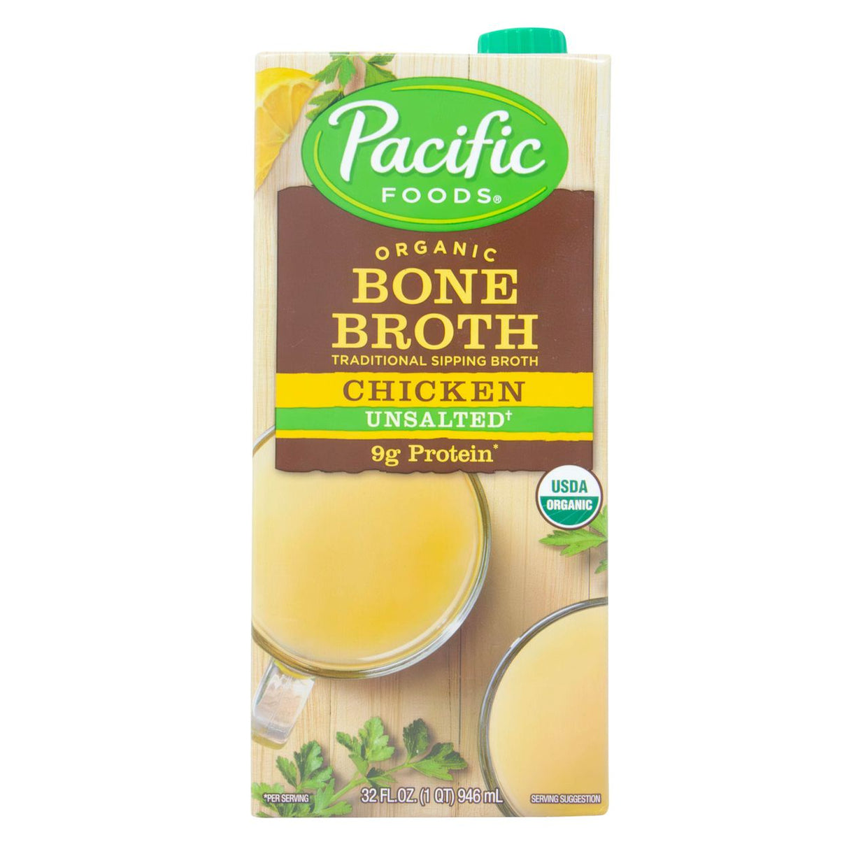 Pacific Foods Bone Broth, Chicken, Organic- 32 fl oz