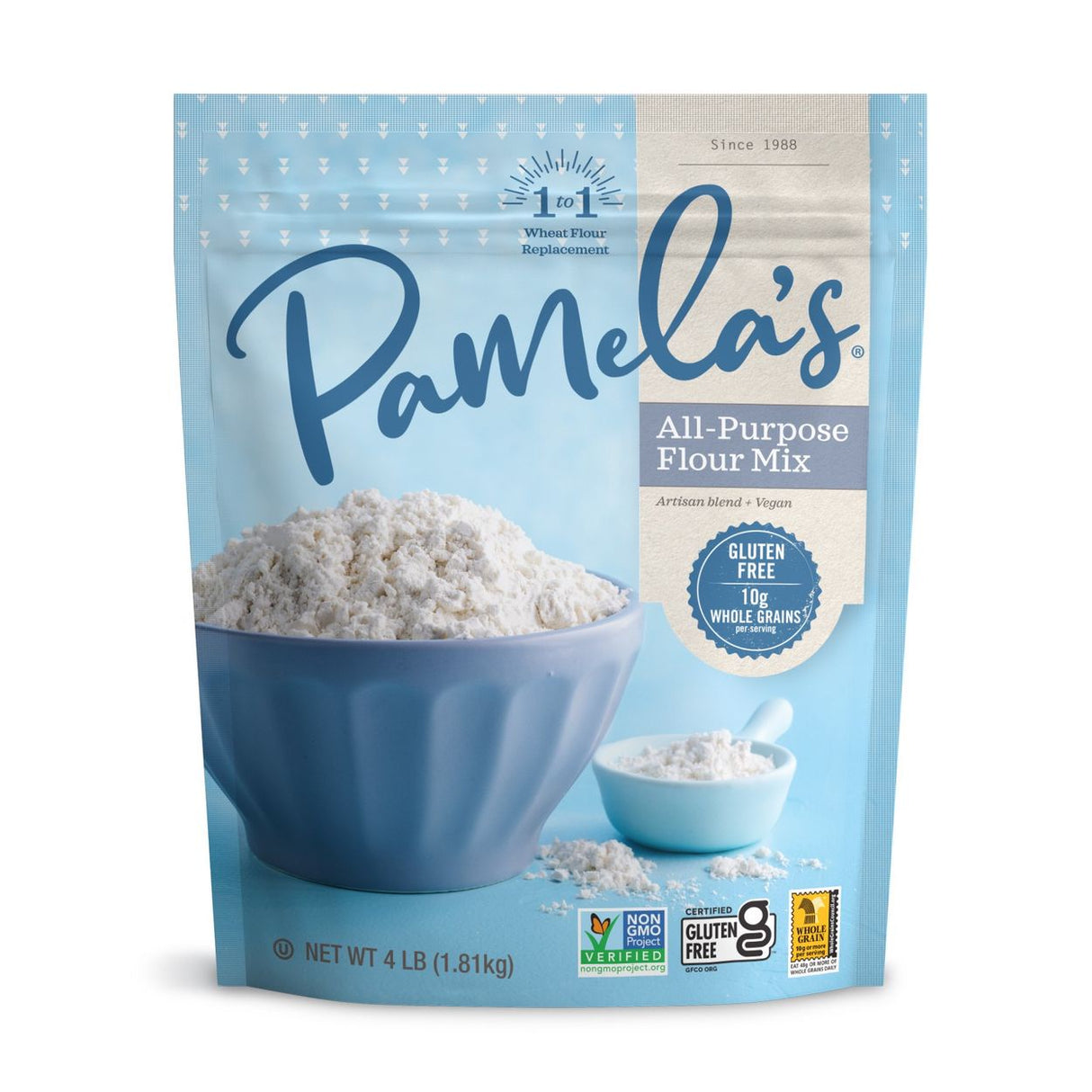 Pamela's Artisan Flour Blend, All Purpose, Gluten Free-4Lbs