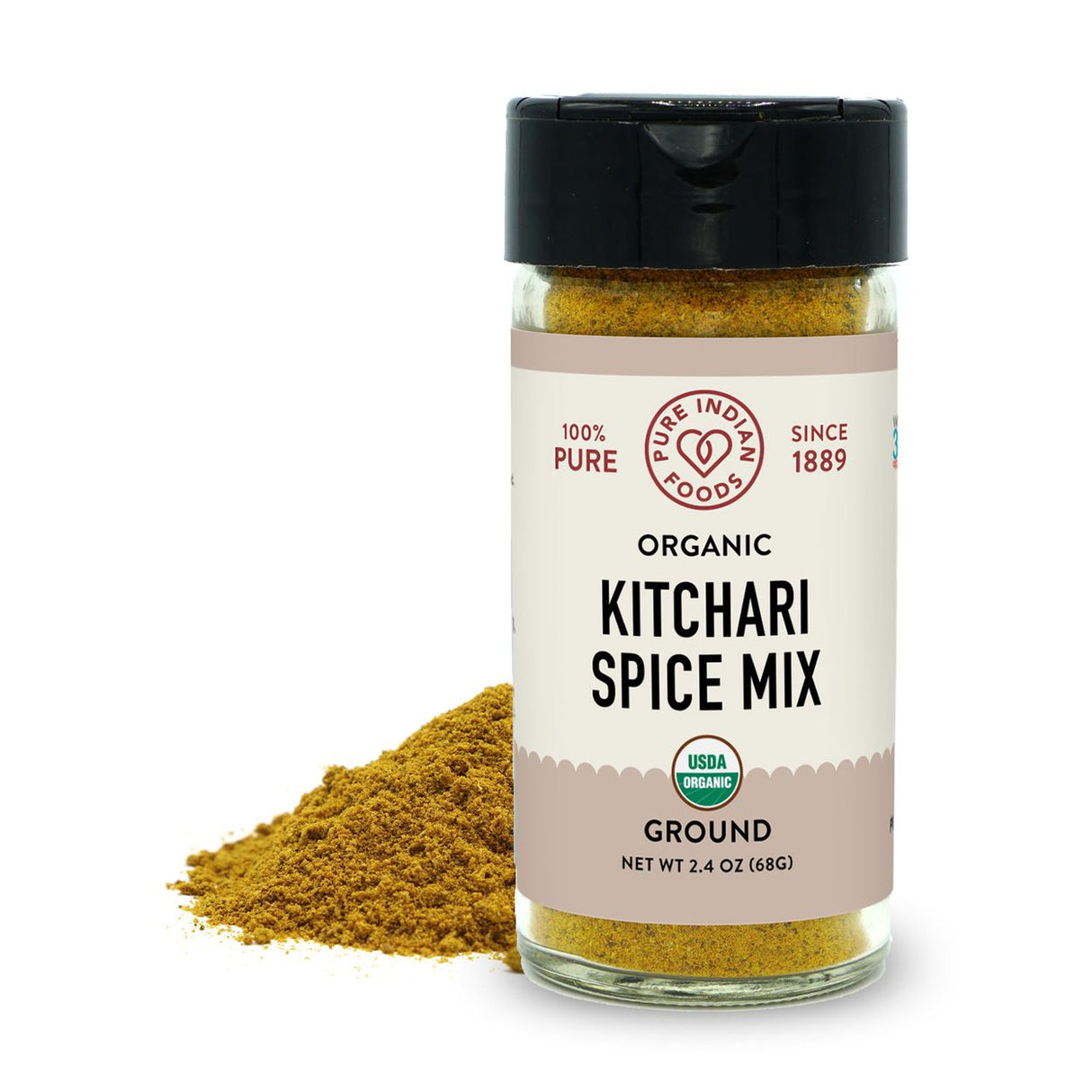 Pure Indian Foods Kitchari Spice Mix, Ground, Organic-2.4oz