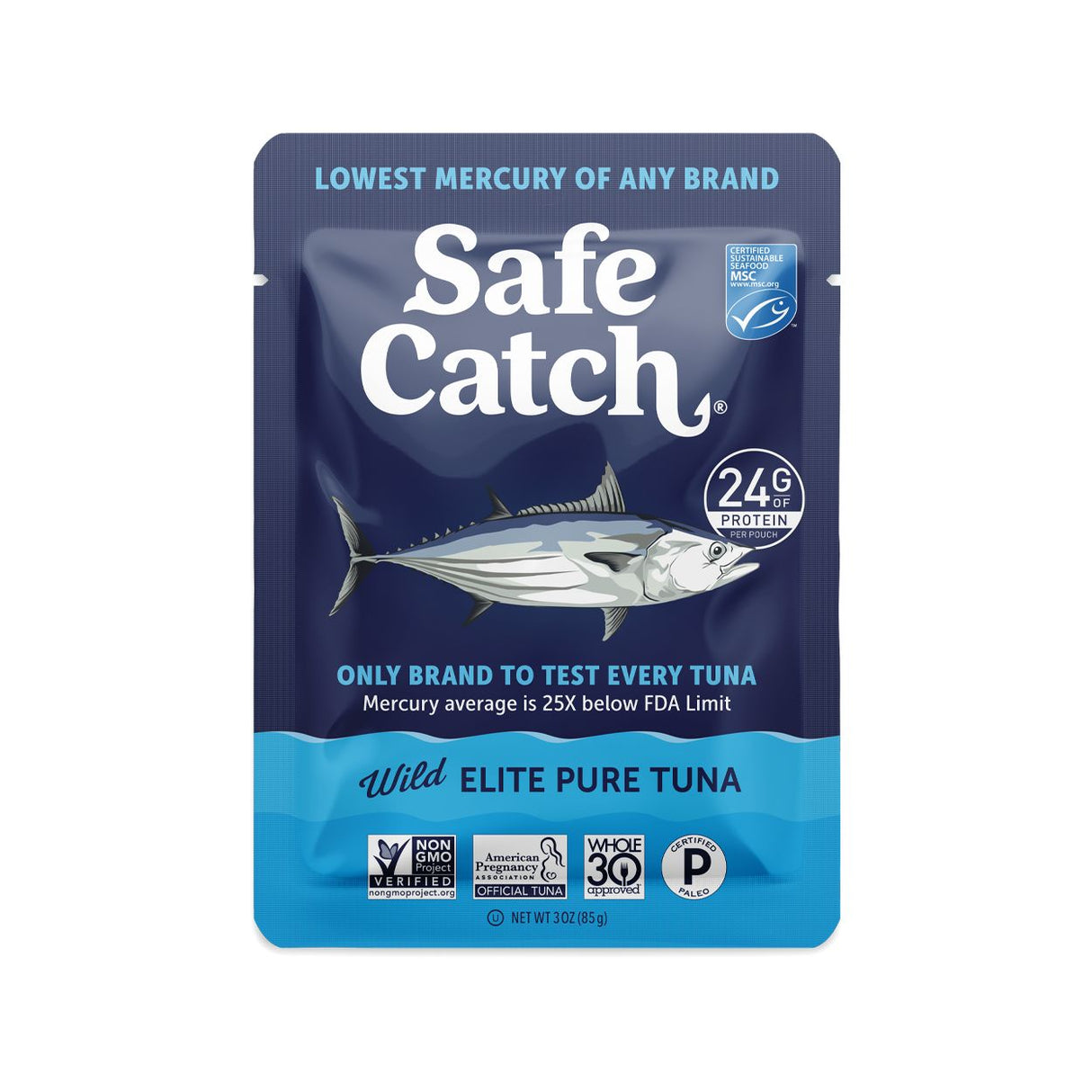 Safe Catch Skipjack Wild Tuna Steak, Elite Pouch-3oz