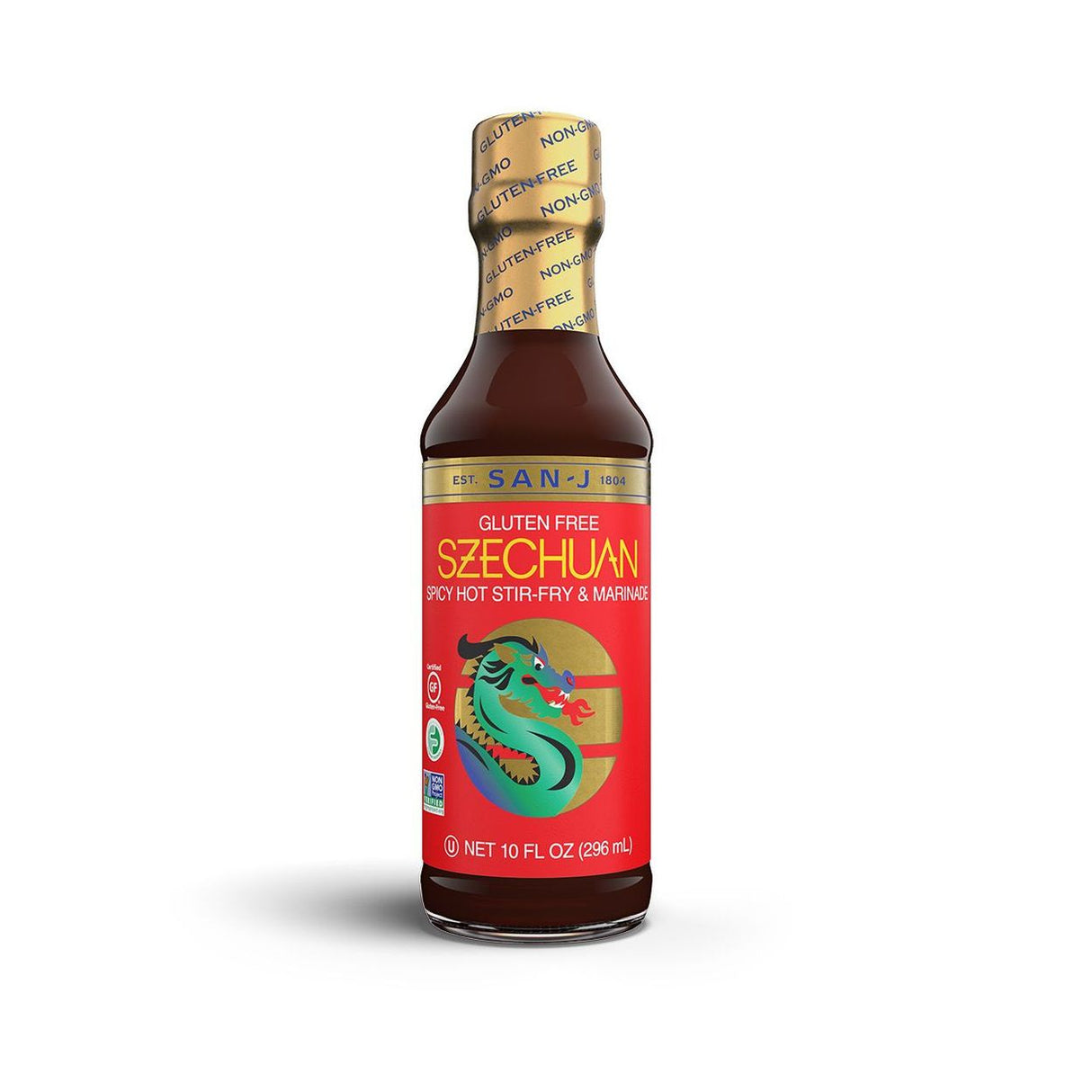 San-J Szechuan, Hot & Spicy Sauce, Gluten Free- 10 oz