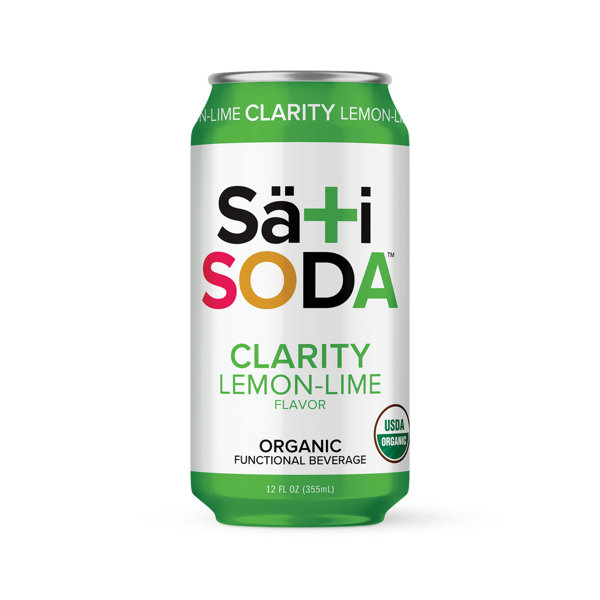 Sati Soda Clarity, Lemon-Lime Soda, Organic-12floz