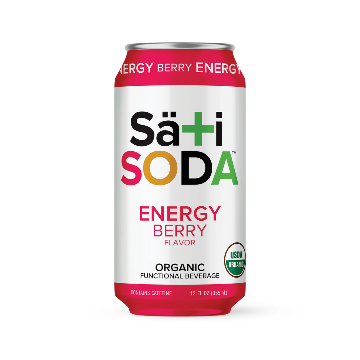 Sati Soda Energy, Berry Soda, Organic-12floz