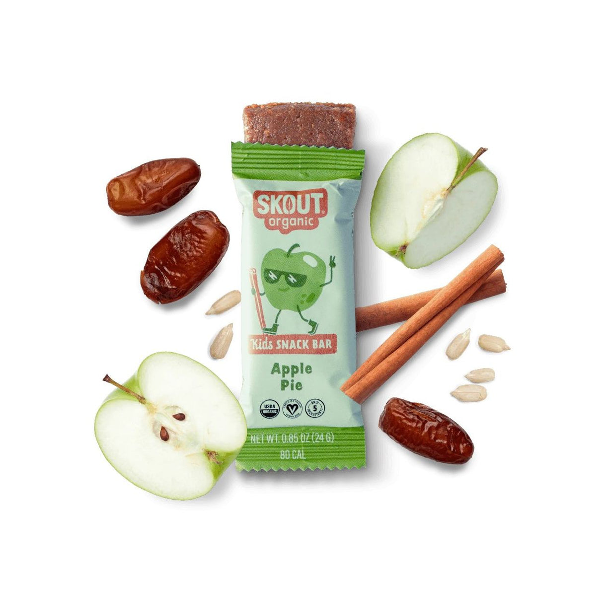 Skout Kids Bar, Apple Pie, Organic-6 x 0.85oz