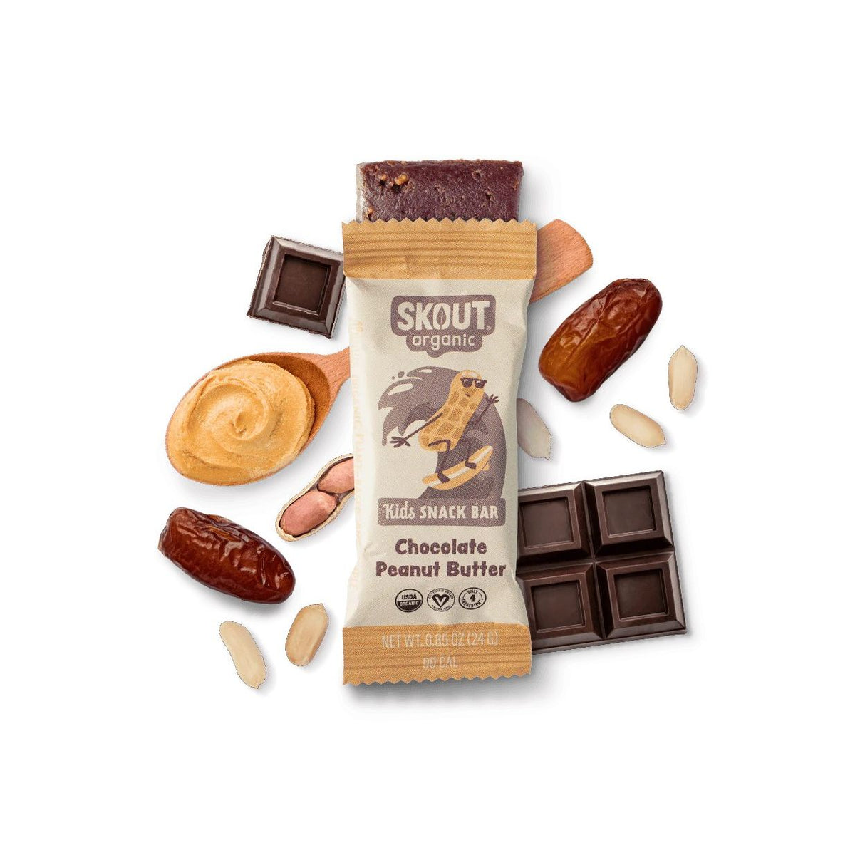Skout Kids Bar, Chocolate Peanut Butter, Organic-6x.85oz