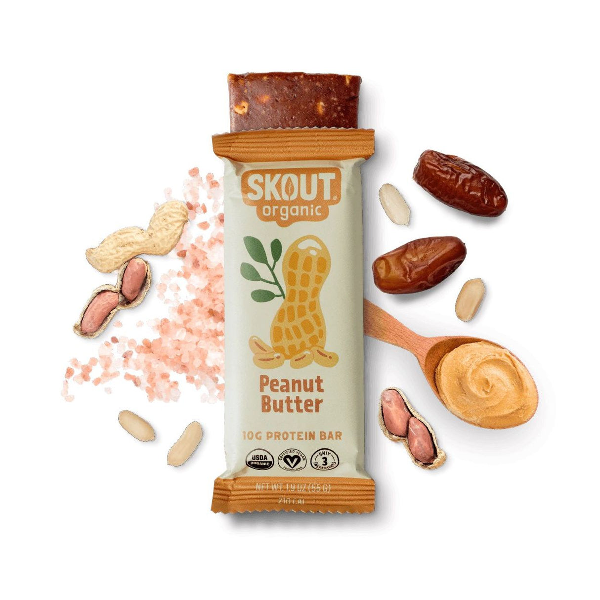 Skout Protein Bar, Peanut Butter, Organic-1x 1.9oz