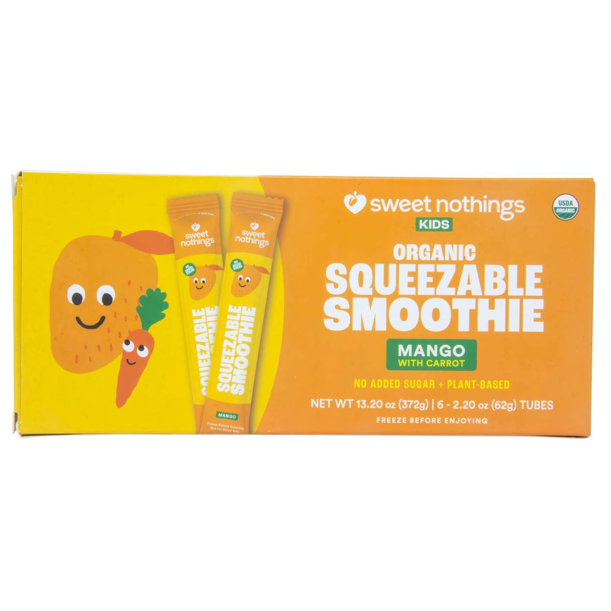 Sweet Nothings KIDS Squeezable Smoothie, Mango with Carrot, Organic-12oz