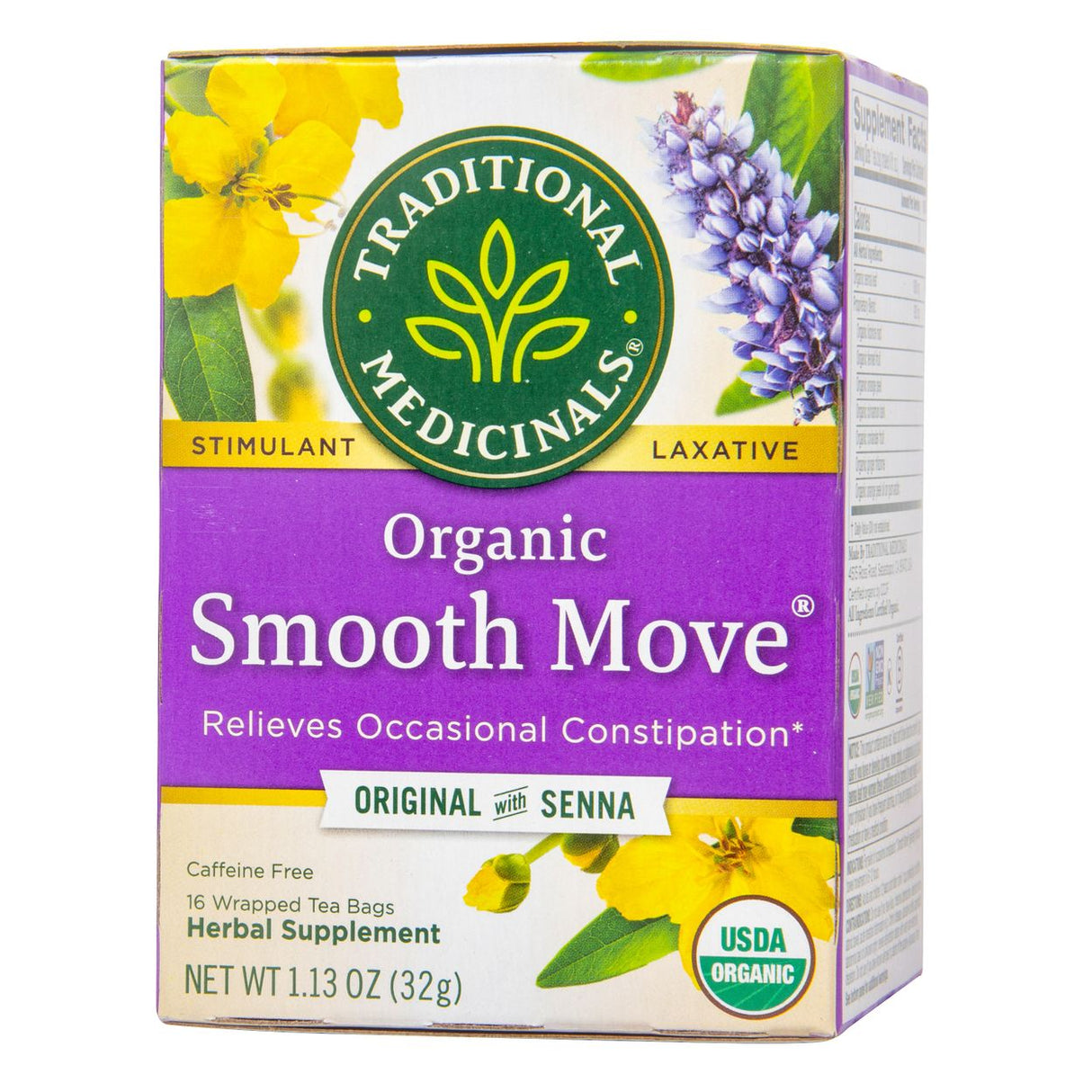 Traditional Medicinals Smooth Move, Original with Senna, Tea, Organic (1Box-16 Tea Bags)