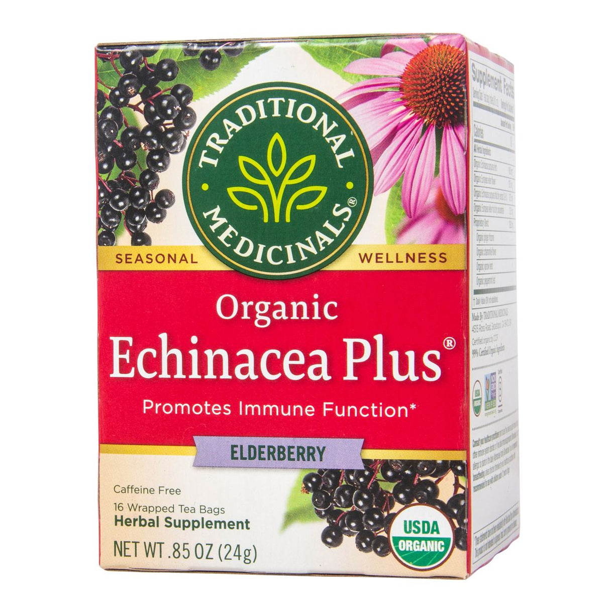 Traditional Medicinals Echinacea Plus Elderberry, Tea, Organic-1 Box
